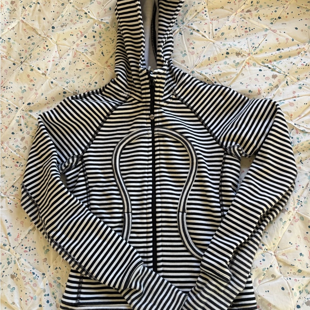 Lululemon Striped Black and White Hoodie